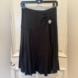 Free People Black Maxi Skirt